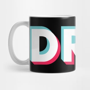 Drip Glitch White Small Logo Mug